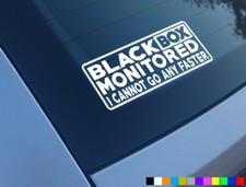 BLACK BOX MONITORED FUNNY CAR STICKER DECAL YOUNG DRIVER BUMPER WINDOW VINYL 