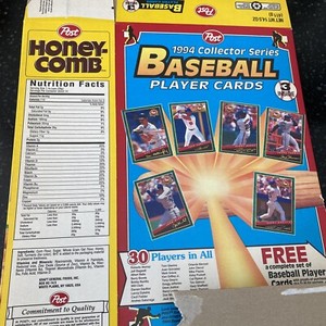 1994 Post Cereal Baseball Cards Honeycomb Cereal Bx Empty Flat Bonds, Mattingly