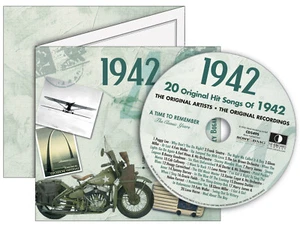 1942 Deluxe Birthday Card + Music Downloads and Retro CD 83rd Birthday Greeting - Picture 1 of 5