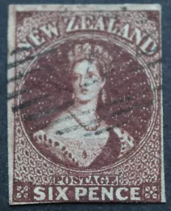 Neuseeland 1863 QV Six Pence SG 43 gebraucht - Bild 1 von 1