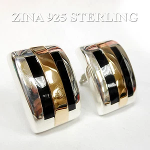 Rare Vintage ZINA Sterling Silver Earrings 31.9 grams - Picture 1 of 6