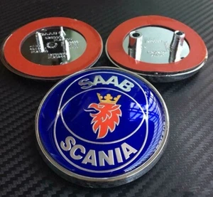 Saab Scania Badge Set Front Bonnet Rear Boot Badge 93 9-3 95 9-5 2003-2010 - Picture 1 of 1