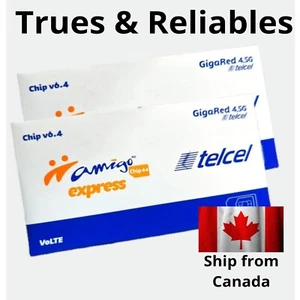 Telcel Mexico 2 PIECES SIMS Cards ALREADY ACTIVATED , SHIP FROM CANADA FREE - Zdjęcie 1 z 4