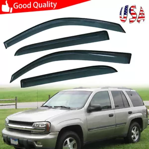 Side Window Visor Deflector Vent Rain Shield Guard for Chevy TrailBlazer 02-09 - Bild 1 von 12