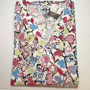 Beverly Hills Uniforms Plus Size Scrub Top, Style #501W, Print #728, 3XL-5XL - Picture 1 of 1