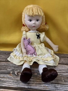 Madame Alexander Charlotte’s Web Cloth Soft Stuffed Doll 19" Yellow Dress Cute! - Picture 1 of 12
