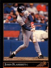 1992 Leaf Baseball Card #439 John Flaherty Rookie