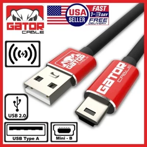 USB 2.0 A to Mini B 5-Pin USB Male Data Sync Charger Cable PC GPS Camera DS PS3 - Picture 1 of 9