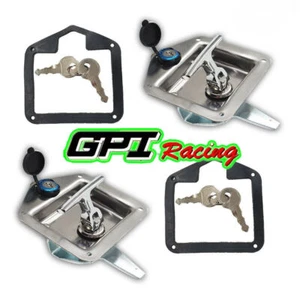(4 Pack) T-handle Tool Box Lock RV Door Latch w/ Two Keys Stainless - Picture 1 of 12
