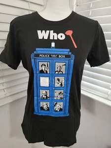 BBC Doctor Who Tardis Graphic Tee T Shirt Dalek Weeping Angel ~ Small Youth - Picture 1 of 1