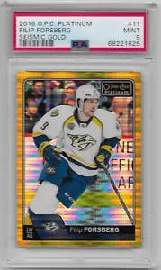 2016-17 Filip Forsberg O-Pee-Chee OPC Platinum Seismic Gold #11 /50 PSA 9 MINT - Picture 1 of 1