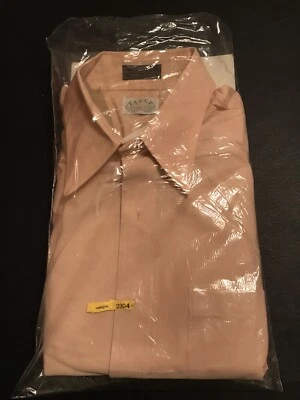 VTG EAGLE SHIRTMAKERS Men REGULAR-FIT PINK LONG-SLEEVE DRESS SHIRT 17 - 34 - Image 1 of 4