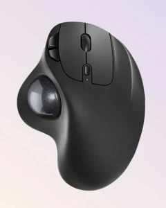Nulea M501 Wireless Trackball Mouse Rechargeable Ergonomic Black Bluetooth USB - Picture 1 of 9