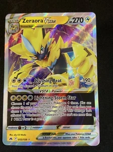 Zeraora VSTAR 055/159 Ultra Rare Crown Zenith Pokemon Card - NM Near Mint - Picture 1 of 3
