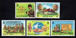 Isle of Man Sc #207-11 MNH 1982 Scouting Year, Bowen Powell - Picture 1 of 1