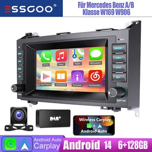 128GB GPS Für Mercedes Benz B-Klasse W245 W169 Carplay Autoi Android 14 DAB+KAM - Bild 1 von 18