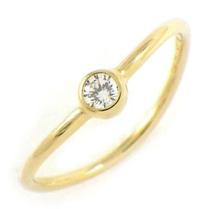 Tiffany & Co. Ring Wave Single Row 60016988 Elsa Peretti 1P Diamond 750YG US4.5 - Picture 1 of 6