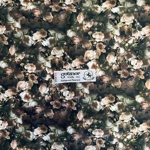 Luxury shirt fabric Getzner 1918 100% cotton flower pattern 145cm × 180cm - Picture 1 of 5