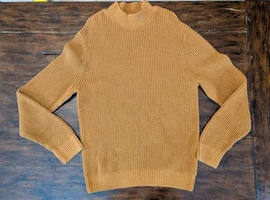 Abercrombie & Fitch Men's L Ribbed Mock Neck Sweater Pullover Brown - Picture 1 of 9