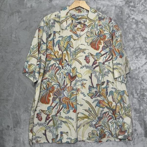 Tommy Bahama Shirt Mens 2XL Silk Floral Hawaiian Button Up Casual Beach Camp - Picture 1 of 13