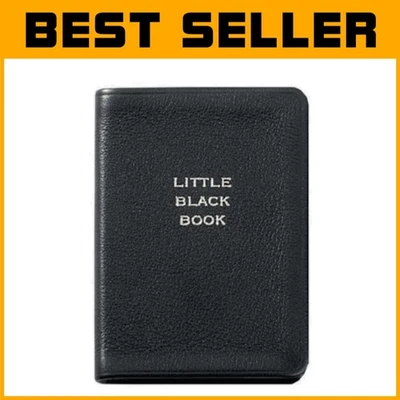 Genuine Leather Little Black Book, Address Book, 3"x5" - Image 1 of 4