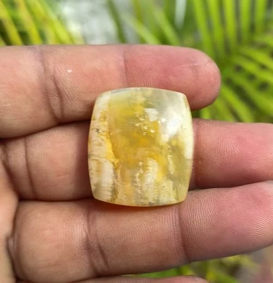 Cojín cabujón ópalo amarillo natural corte peso 45 cuidado 1 pieza tamaño 27X23X11MM Foto 1 de 4