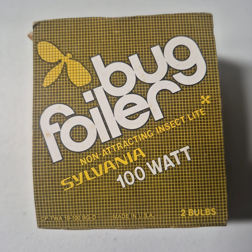 Sylvania 100 Watt Bug Light Bulbs 2 Pack NOS - Image 1 of 4
