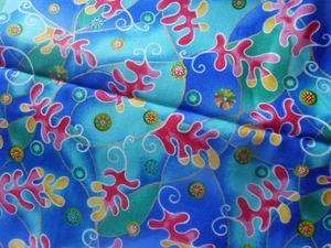 Gems of the Sea in Red, 1 Yards, 100% Cotton, FREE Shipping!! - Picture 1 of 3