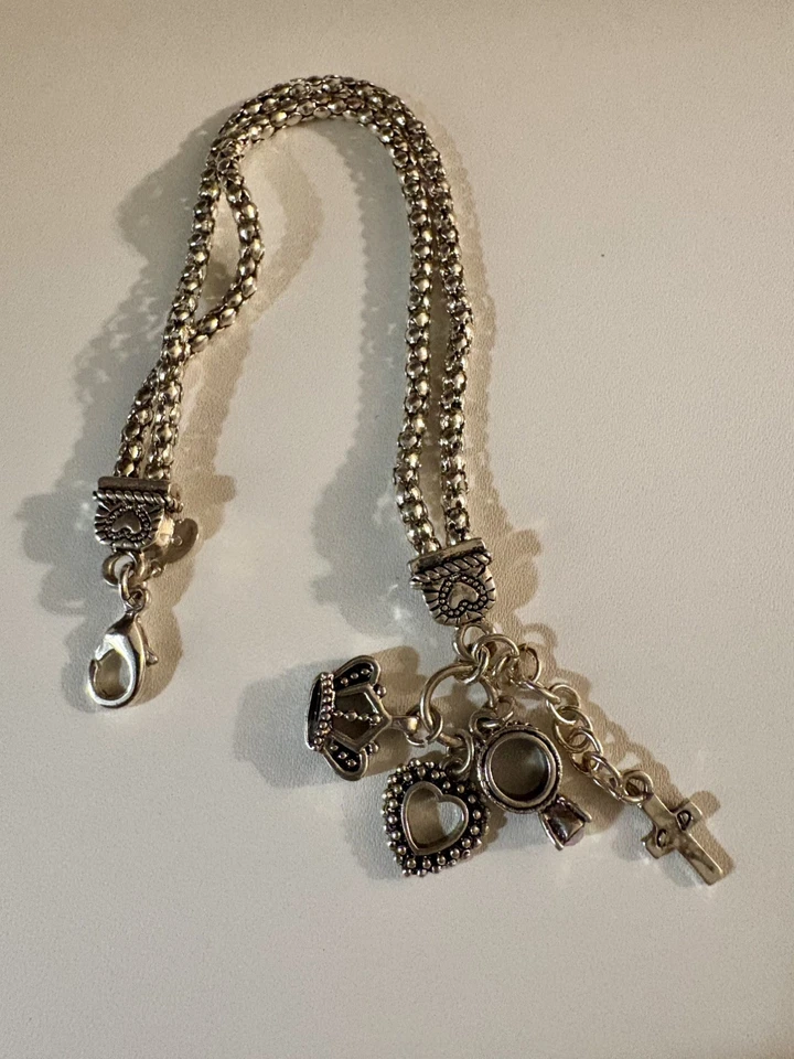 "Pulsera Premier Designs 7"" tono plata amor/boda/matrimonio encanto" Foto 1 de 2