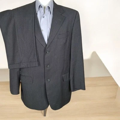Traje Joseph A Bank 2 Piezas Hombre 43R 38X28 Gris 3 Botones Lana Cachemira Foto 1 de 4