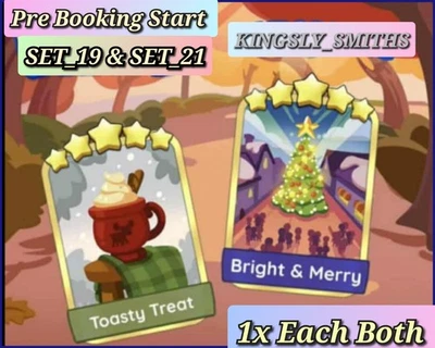 Toasty Treat_5⭐__Bright & Merry_5⭐  GOLDEN STICKER_Mono_Poly_Go instant sending  - Image 1 of 3