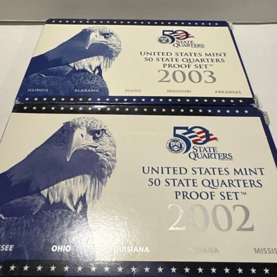 2-U.S. Mint Proof 2002 and 2003 Quarters sets 10 Coins  - Image 1 of 4