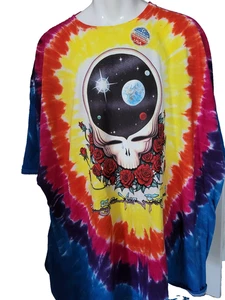 Grateful Dead Liquid Blue Tie Dye T Shirt Rare Dead Head Music 6XL NEW - Picture 1 of 5