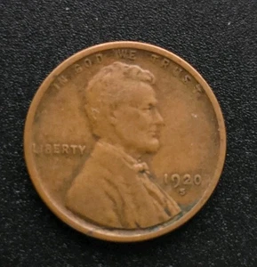 1920 S Lincoln Cent Wheat Penny - Picture 1 of 2
