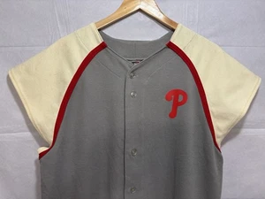 Philadelphia Phillies Jersey Majestic Men’s Large Cooperstown Collection Vintage - Foto 1 di 10