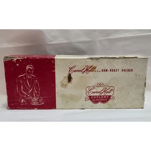 Vintage Carvel Hall Ham Roast Holder Briddell Cutlery Chrome Plated Boxed Rare - Picture 1 of 5