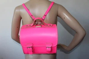 Ruitertassen Rucksack Hot Pink/Neon Leder Klein Satchel Style - Bild 1 von 24