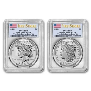 2024-S Morgan & Peace Reverse Proof Set PR-69 PCGS (FS) - Picture 1 of 2