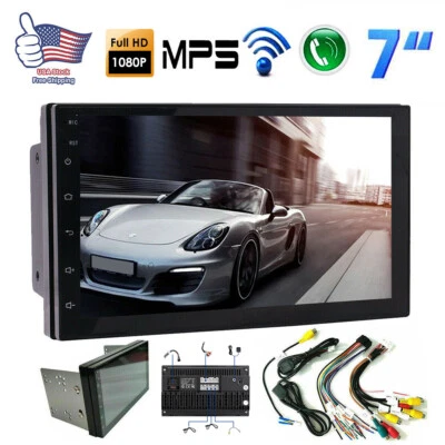 Double 2 Din 7" inch Android 10 Car Radio Head Unit In Dash Stereo GPS NAVI WIFI - Image 1 of 4