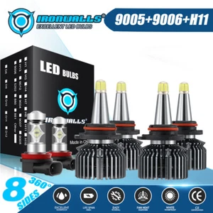 For Toyota RAV4 2006-2011 2012 8-sides LED Headlight Hi/Lo Beam Fog Light 6500K - Picture 1 of 17