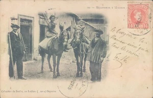 PC ESPAÑA Frontera Francesa Burro Paseo 1900 - Imagen 1 de 2