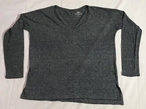 Old Navy Sweatshirt Women's Small Petite Boyfriend Fit Minimalist Gray Top - Picture 1 of 9