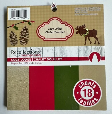 Recollections 6x6 Paper Pads-Choose-Multi Options-Noel, Cozy Lodge, Valentine's - Image 1 of 4