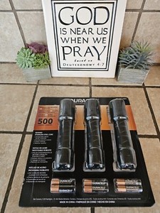 Duracell Durabeam Ultra LED Flashlights 500 Lumens Batteries Included - 3 Pack