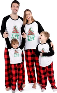 Matching Christmas Pajamas Set for Family, Printed Pjs for Women Men Kids Boys G - Picture 1 of 12