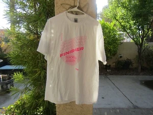 BLACKLIGHT RUN FINISHER Gildan XL Unisex Mens Womens T-SHIRT White Cool Events - Picture 1 of 2