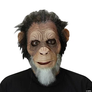 Old Julius Latex Mask w/Hair Ape Fancy Dress Halloween Adult Costume Accessory - Picture 1 of 1