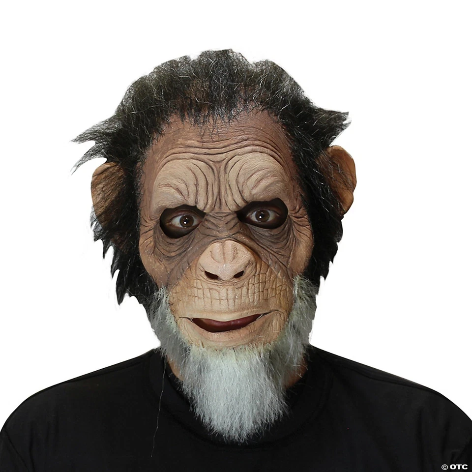 Old Julius Latex Mask w/Hair Ape Fancy Dress Halloween Adult Costume Accessory - Image 1 of 1