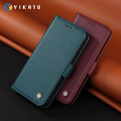 Leather Wallet Phone Case for iPhone 11 13 12 14 Pro Max XR XS 6 7 8 SE - Image 1 of 4