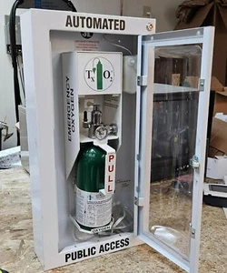 JL LIFE SAFETY PRODUCTS WALL MOUNT EMERGENCY OXYGEN ! - Picture 1 of 8